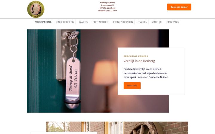 Screenshot of herbergdebrand.nl
