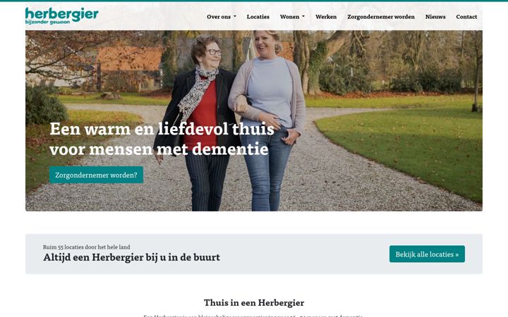 Screenshot of herbergier.nl