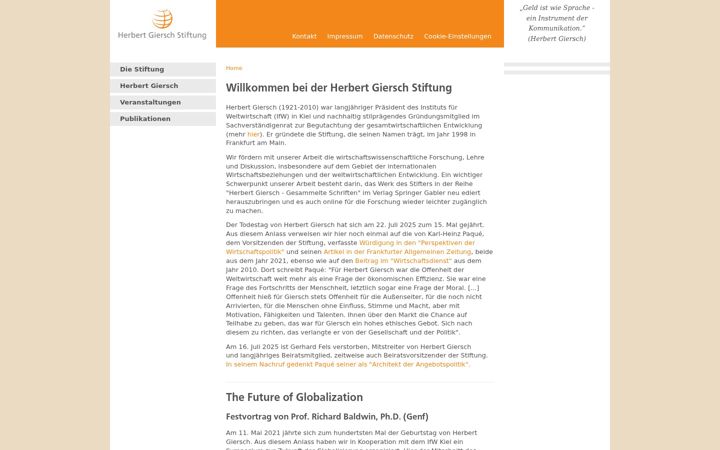 Zrzut ekranu herbert-giersch-stiftung.de