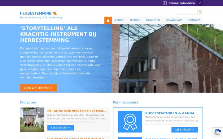 Screenshot of herbestemming.nl