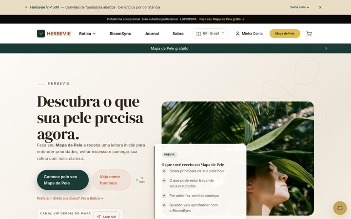 Screenshot of herbevie.com