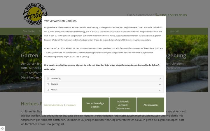 Screenshot of herbies-rundumservice.de