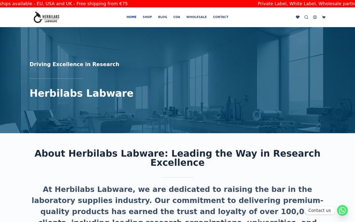 Screenshot of herbilabs.com