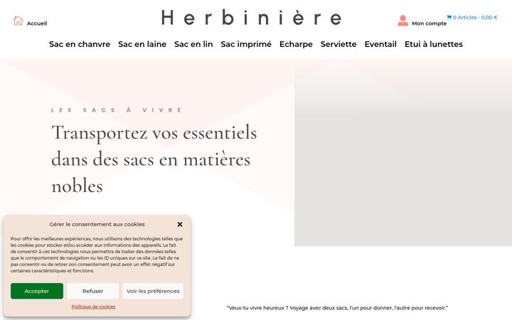 Screenshot of herbiniere.com