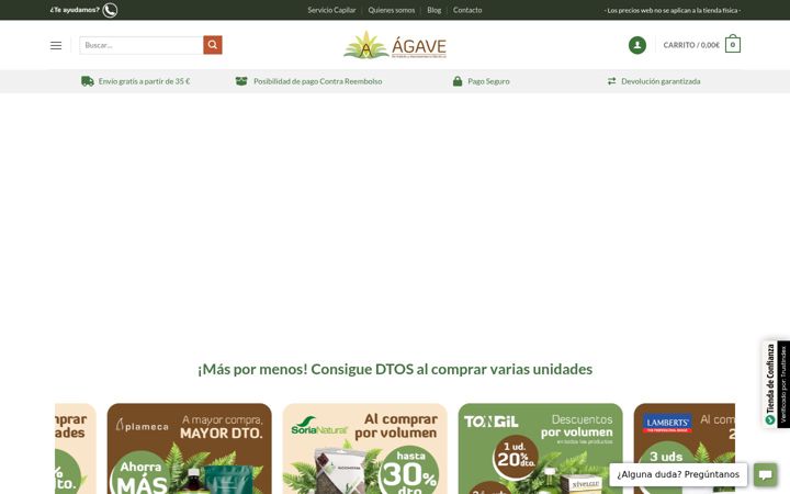 Screenshot of herbolarioagave.com