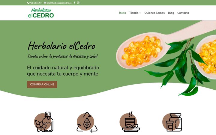 Screenshot of herbolarioelcedro.es