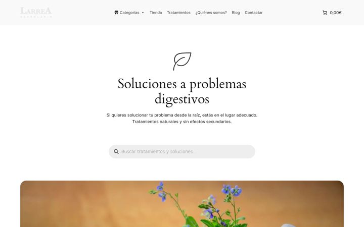 Screenshot of herbolariolarrea.com