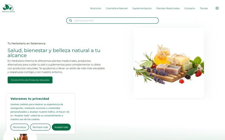 Screenshot of herbolariomarina.com