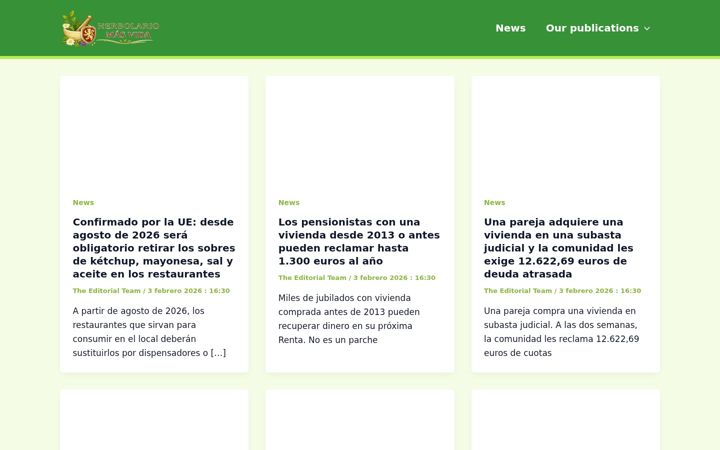 Screenshot of herbolariomasvida.es
