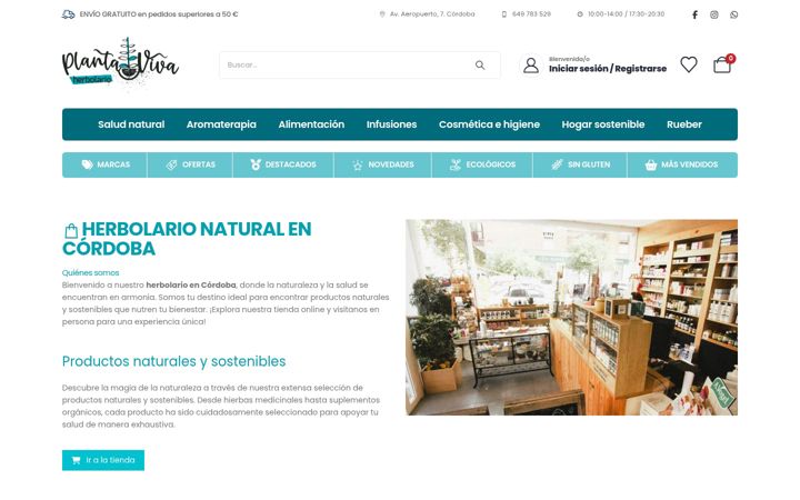Screenshot of herbolarioplantaviva.com
