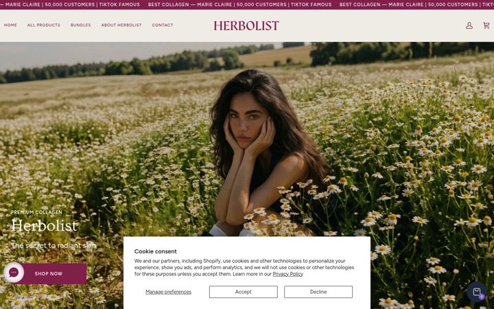 Screenshot of herbolist.com