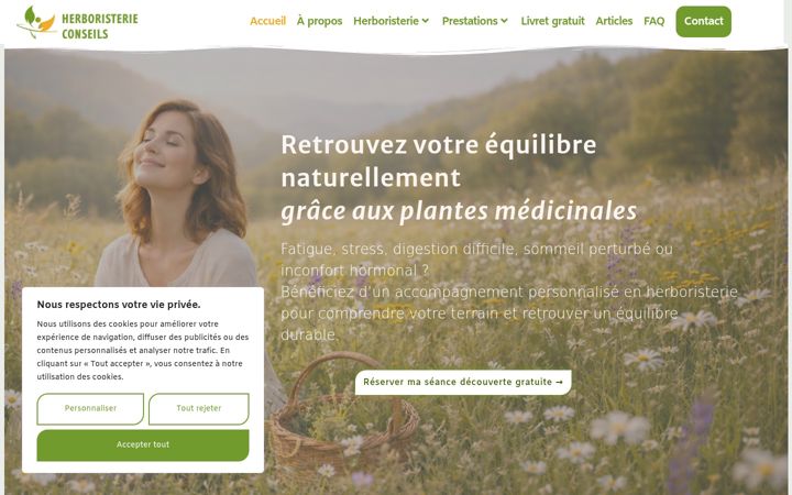 Screenshot of herboristerieconseils.fr