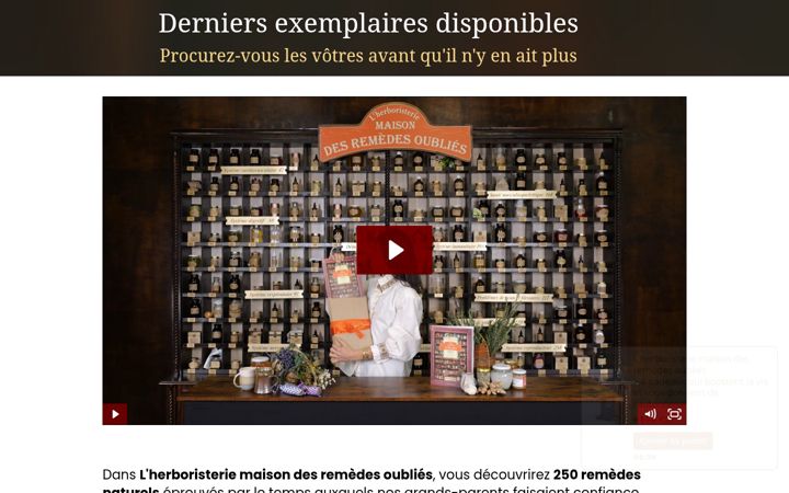 Screenshot of herboristeriedesremedesoublies.com