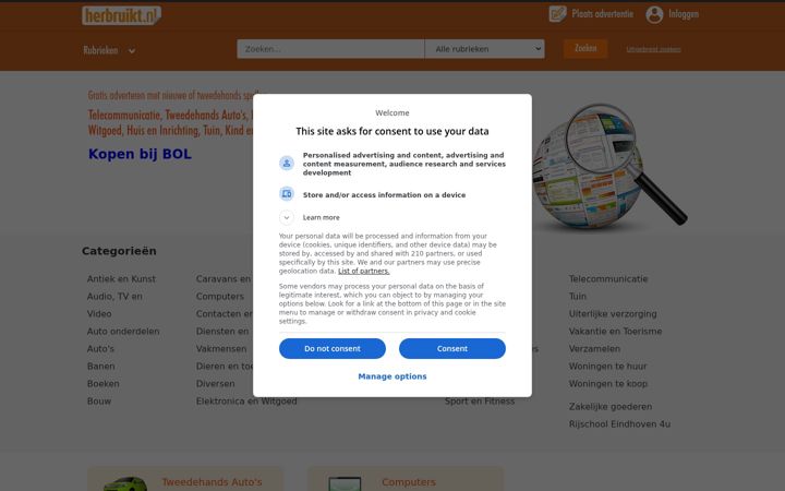 Screenshot of herbruikt.nl