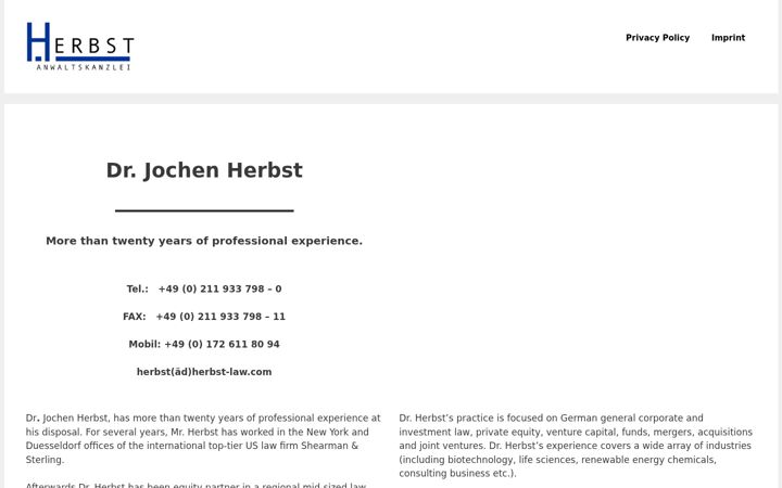 Screenshot von herbst-law.de