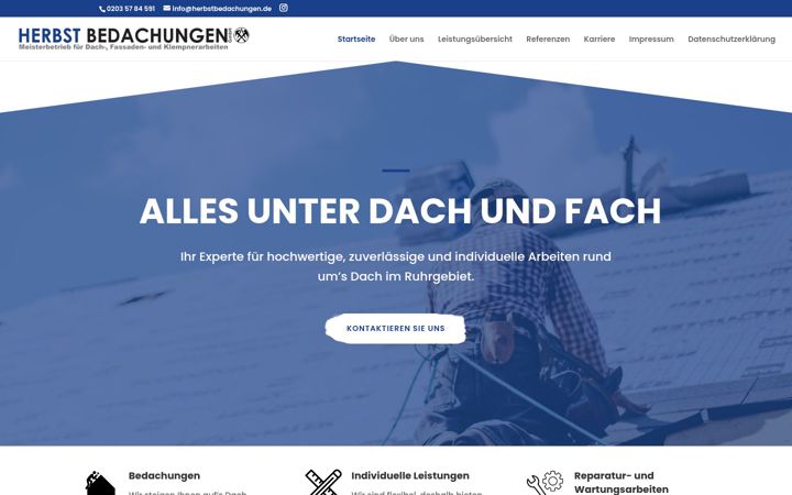 Screenshot von herbstbedachungen.de