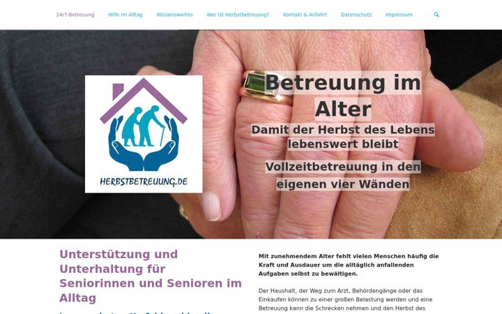 Screenshot of herbstbetreuung.de