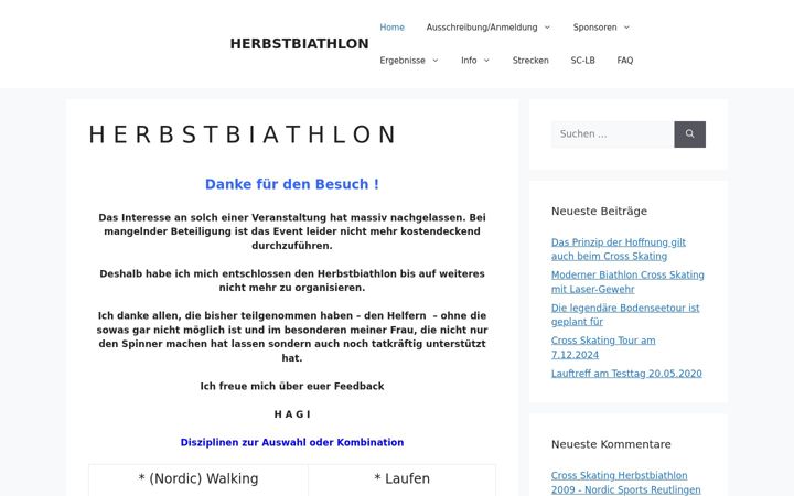 Screenshot of herbstbiathlon.de