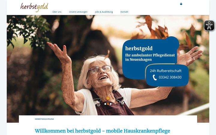 Screenshot of herbstgold-pflege.de