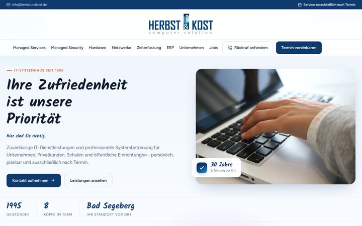 Screenshot of herbstundkost.de