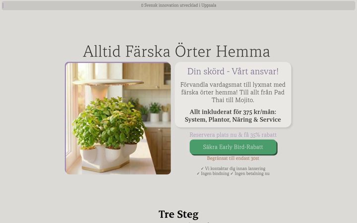 Screenshot of herbutler.se