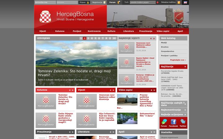 Zrzut ekranu hercegbosna.org