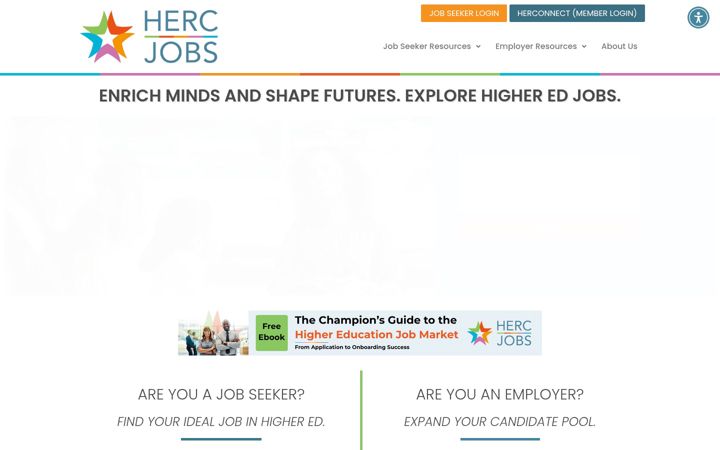 Skærmbillede af hercjobs.org