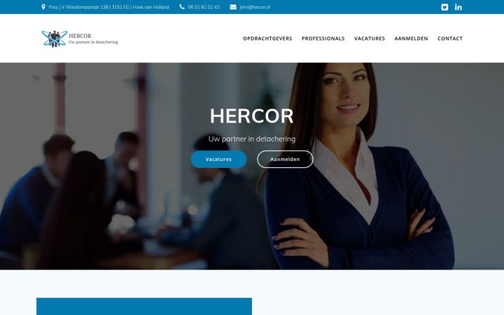 Screenshot of hercor.nl