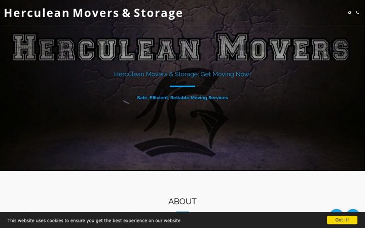 Screenshot of herculeanmovers.com