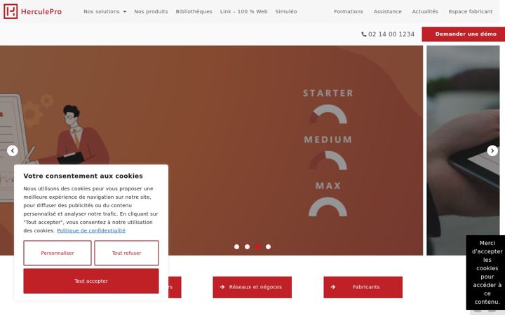 Screenshot of herculepro.com