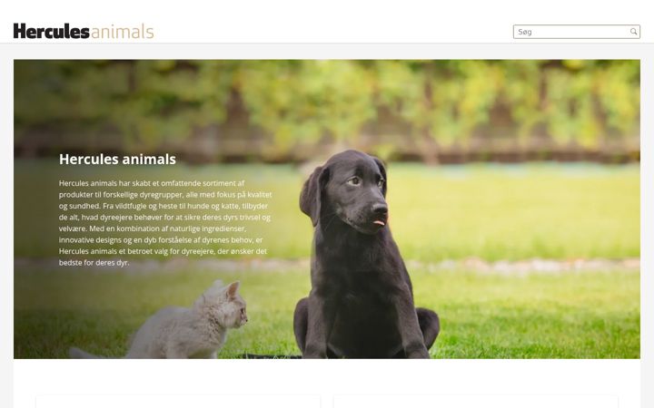 Screenshot of herculesanimals.dk