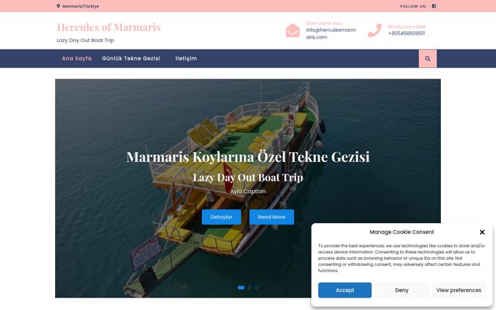Screenshot of herculesmarmaris.com