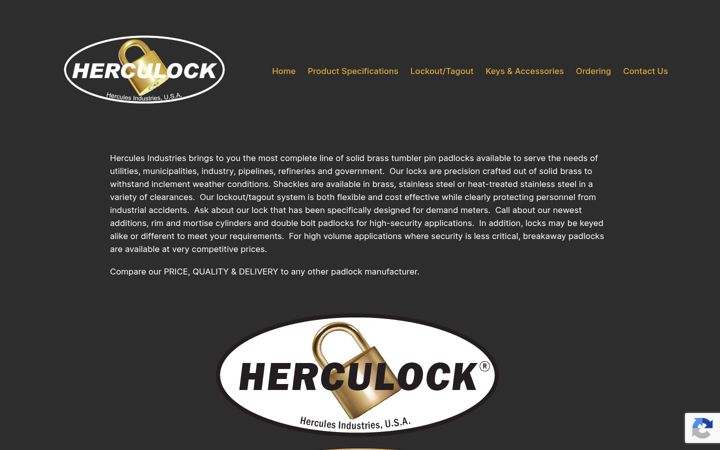 Screenshot of herculock.com