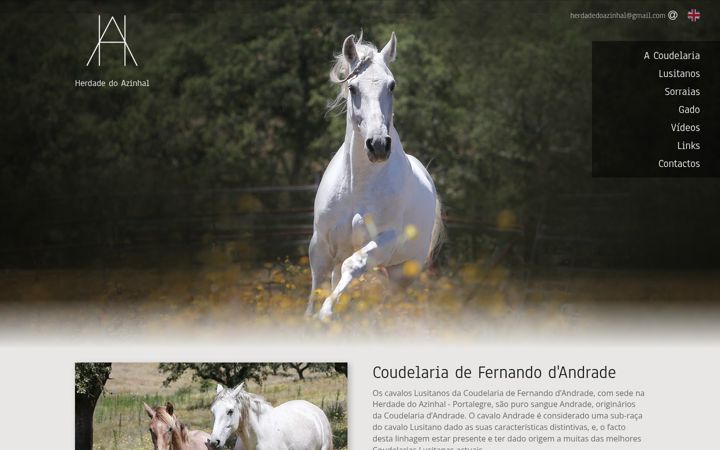 Screenshot of herdadedoazinhal.com
