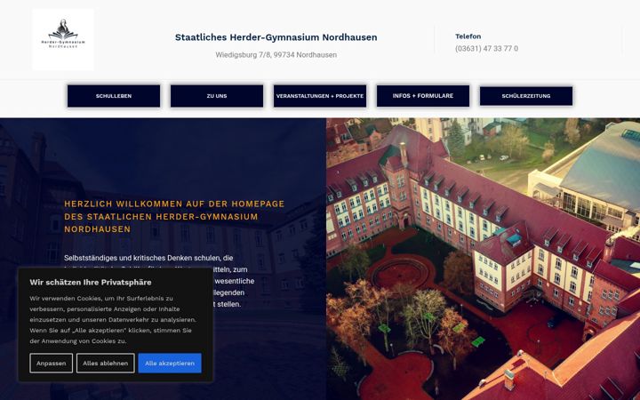 Screenshot of herder-gymnasium.de