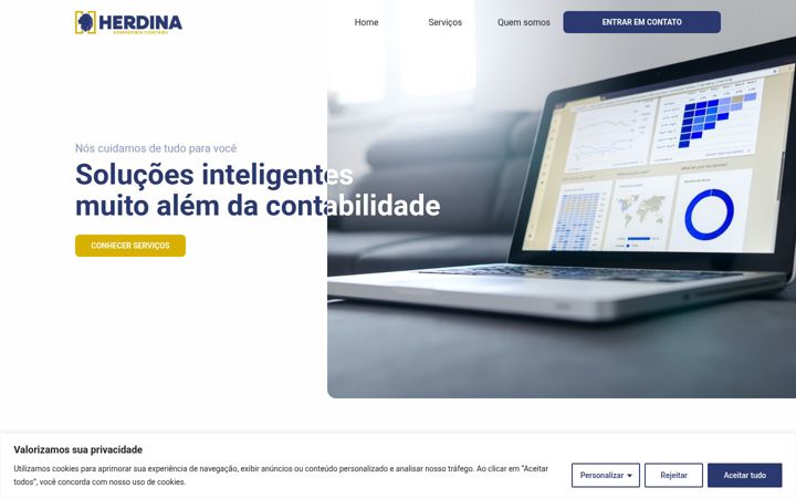 Screenshot of herdina.com.br