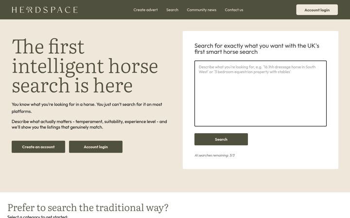 Screenshot of herdspace.co.uk