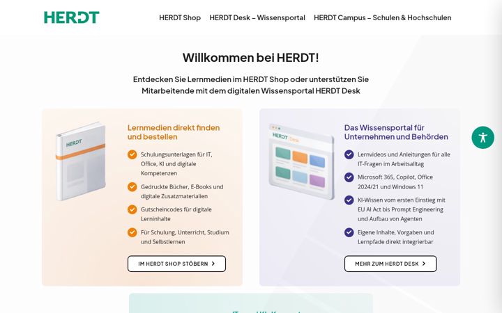 Screenshot of herdt.com