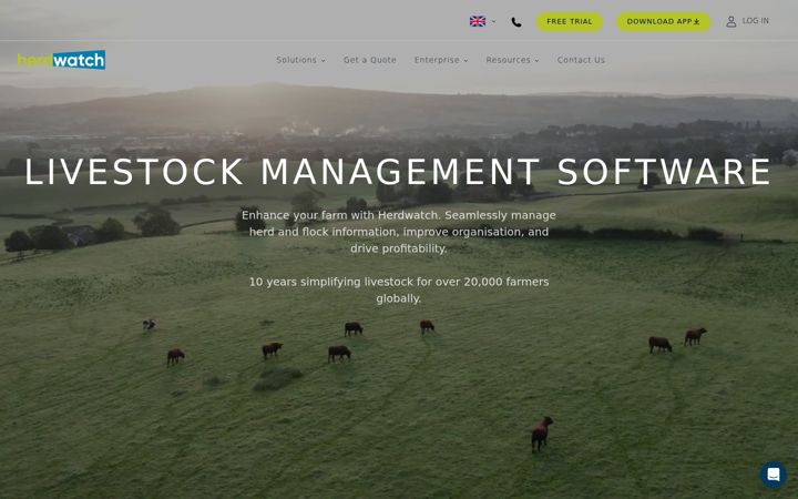 Screenshot of herdwatch.co.uk