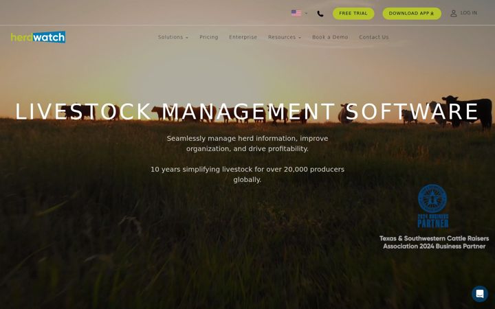 Screenshot of herdwatch.com