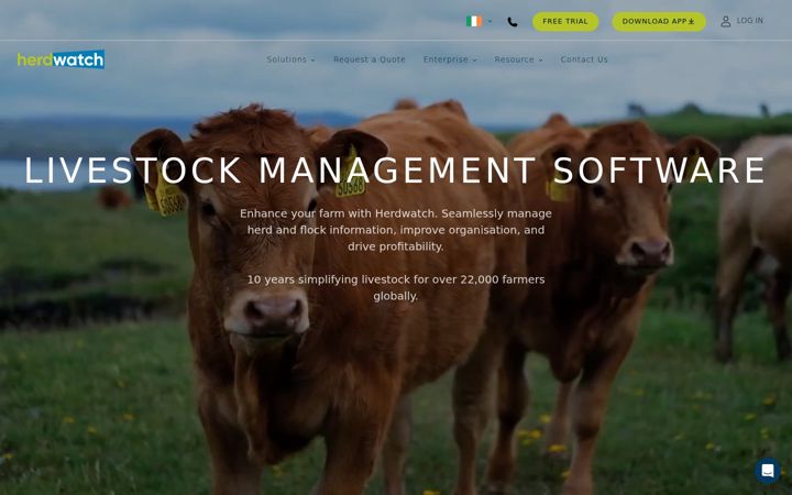 Screenshot of herdwatch.ie