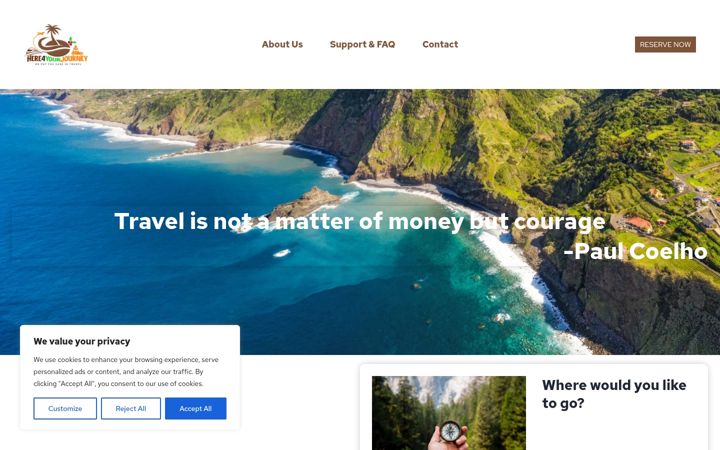 Screenshot of here4yourjourney.com