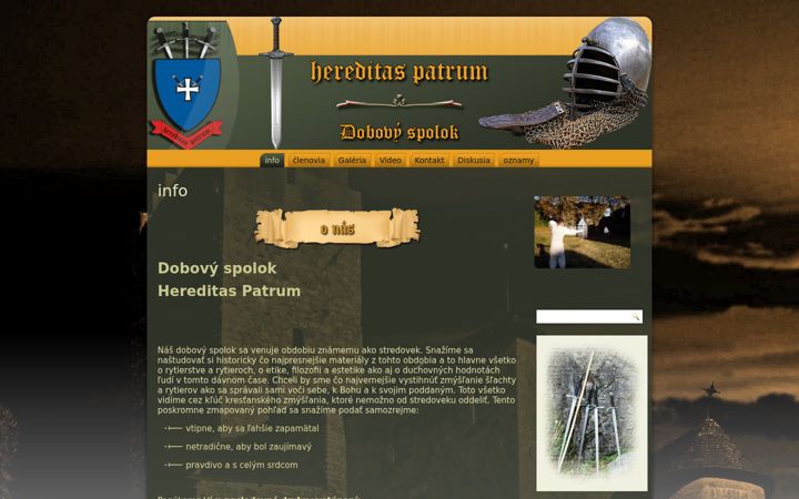 Screenshot of hereditaspatrum.sk