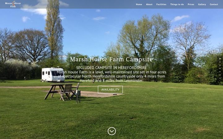 Screenshot of herefordcamping.co.uk