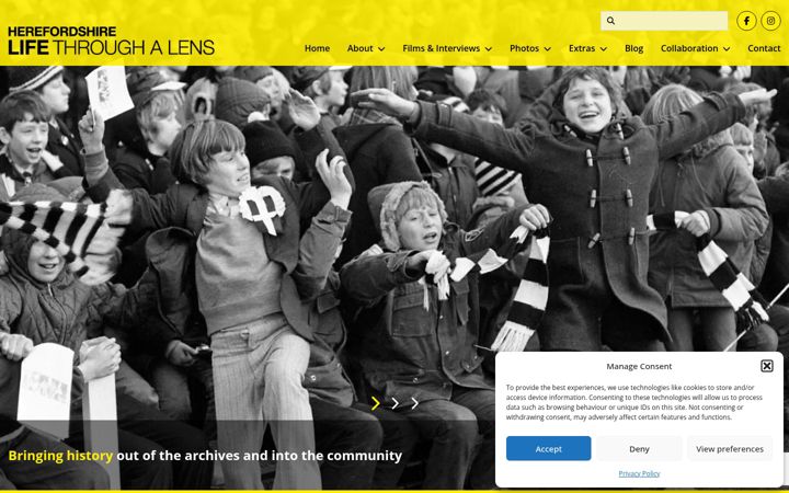Screenshot of herefordshirelifethroughalens.org.uk
