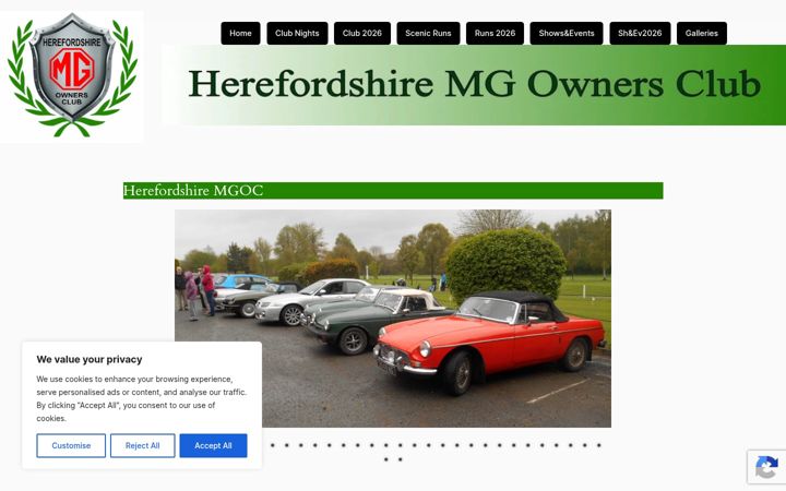 Screenshot of herefordshiremgownersclub.com