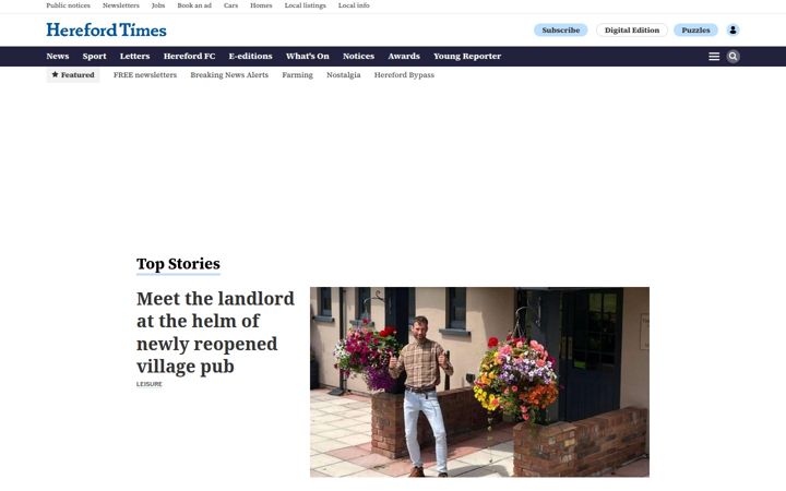 Screenshot of herefordtimes.com