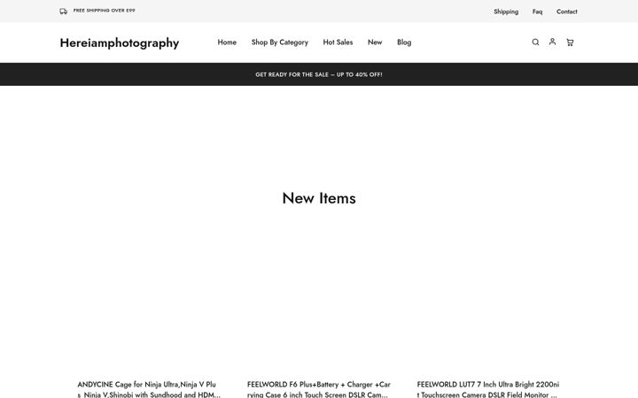 Screenshot of hereiamphotography.co.uk