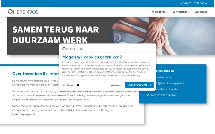 Skærmbillede af herenbosreintegratie.nl