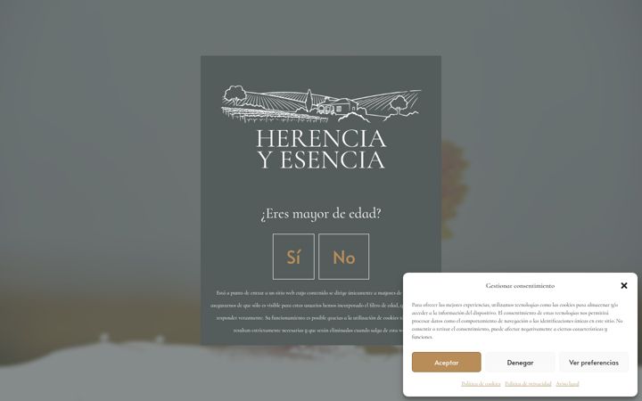 Screenshot of herenciayesencia.com